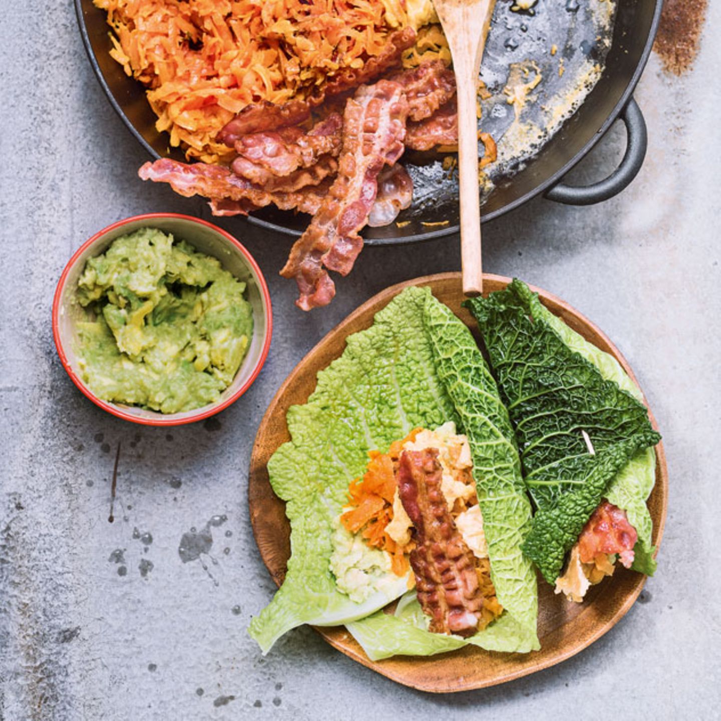 KohlBurritos mit SüßkartoffelRaspeln BRIGITTE.de