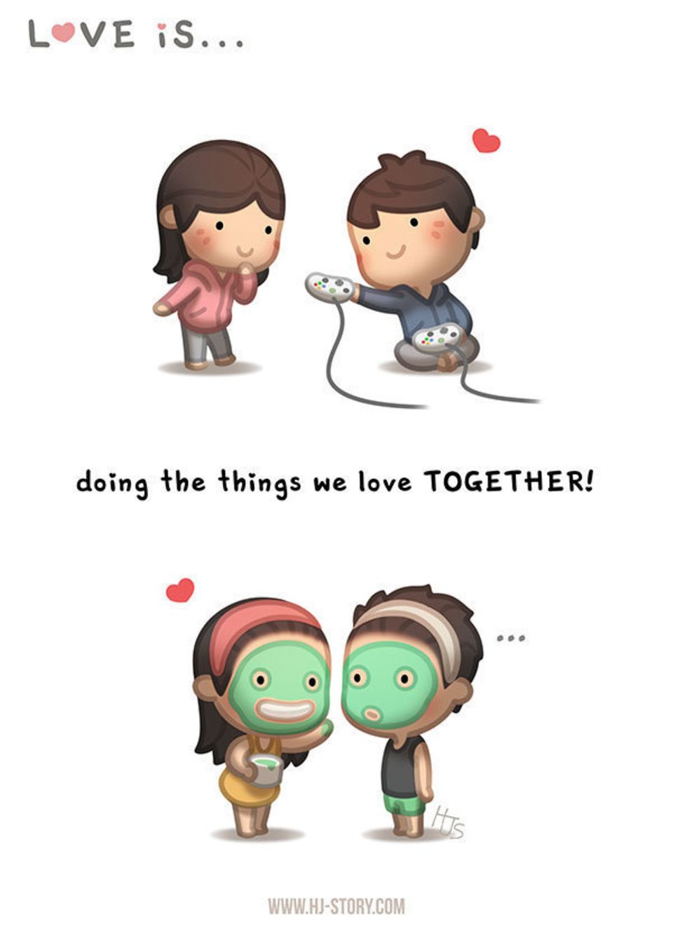 Liebe ist ... die Dinge, die wir lieben, zusammen zu tun.