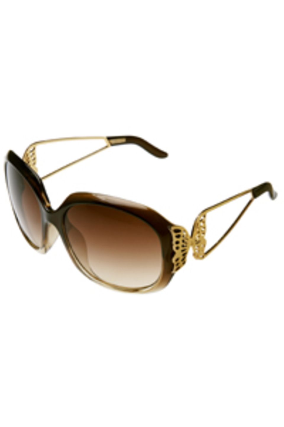 Für erste Sonnenstrahlen: Sonnenbrille mit goldenen Schmetterlingen von H&M, um 7,90 Euro Für erste Sonnenstrahlen: Sonnenbrille mit goldenen Schmetterlingen von H&M, um 7,90 Euro