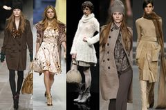 Von links nach rechts: Laufsteg-Looks von Burberry, Blumarine, Anteprima, Burberry und Akris Von links nach rechts: Laufsteg-Looks von Burberry, Blumarine, Anteprima, Burberry und Akris