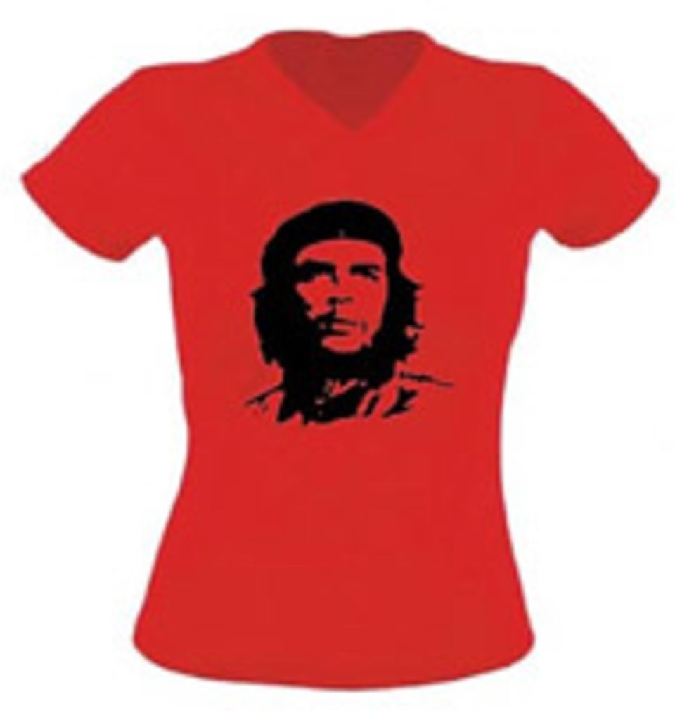 Das Girlie-Shirt mit Che Guevara Porträt gibt's für ca. 13 Euro bei www.world-of-shirt.de