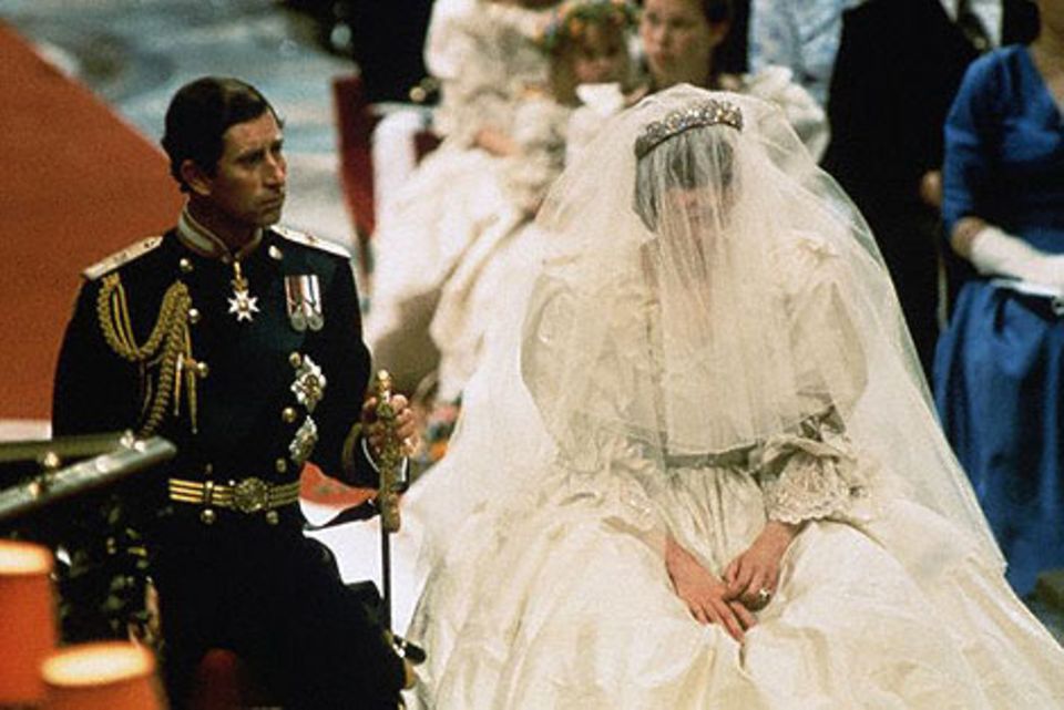Lady Diana Spencer und Prince Charles am 29. Juli 1981