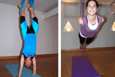 Flying Pilates: Schwebend das Krafthaus trainieren
