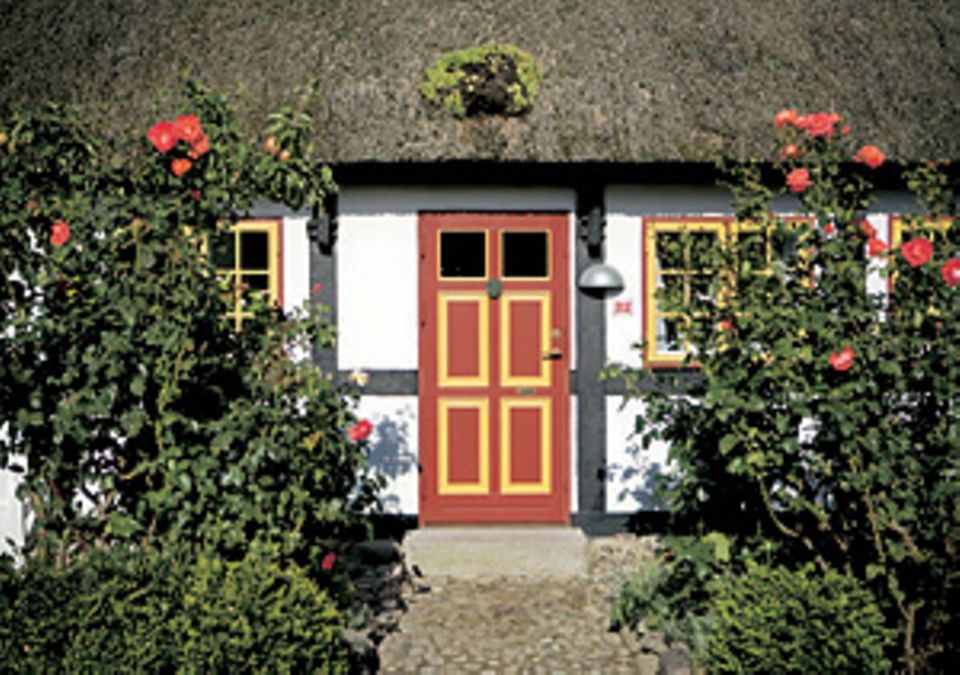 Haus in Nordby, blumenumrankt: Gibt es ein Öko-Dornröschen? Haus in Nordby, blumenumrankt: Gibt es ein Öko-Dornröschen?