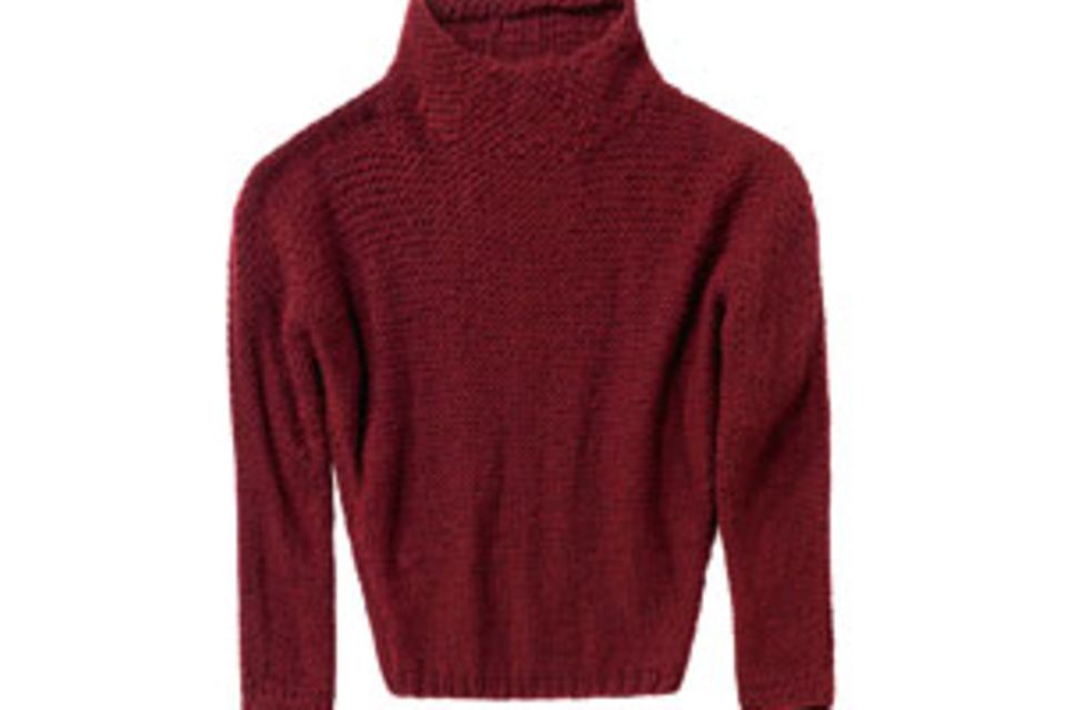 Weinroter Pullover - Strickanleitung und Muster