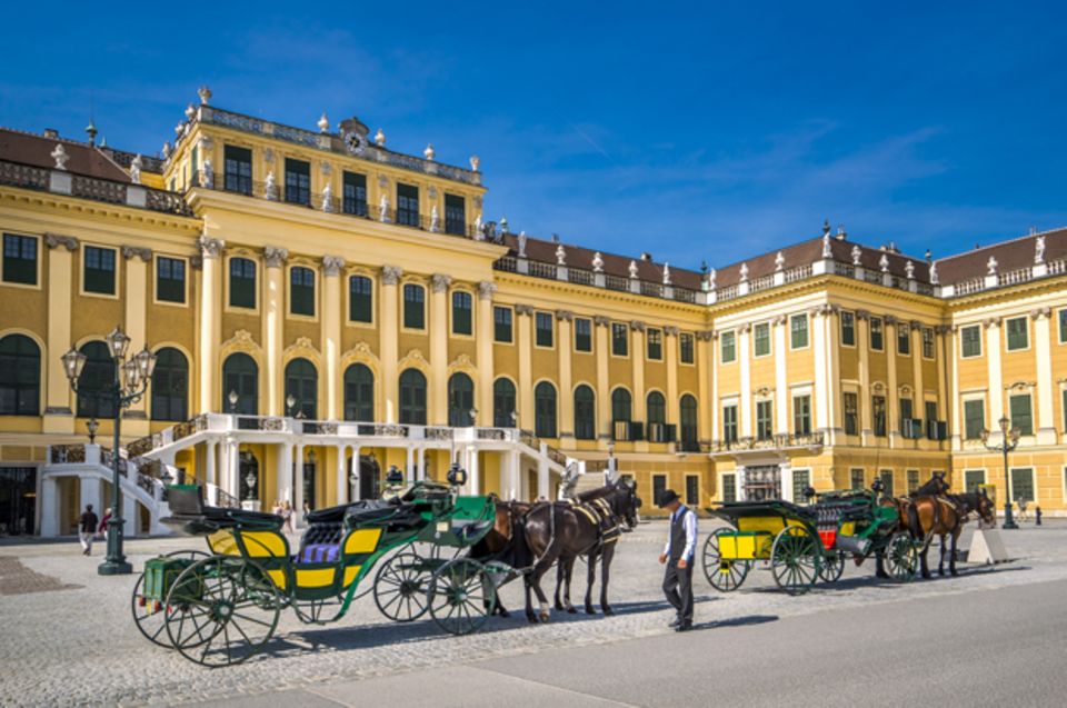 Wien-Klassiker: Fiaker vor Schloss Schönbrunn