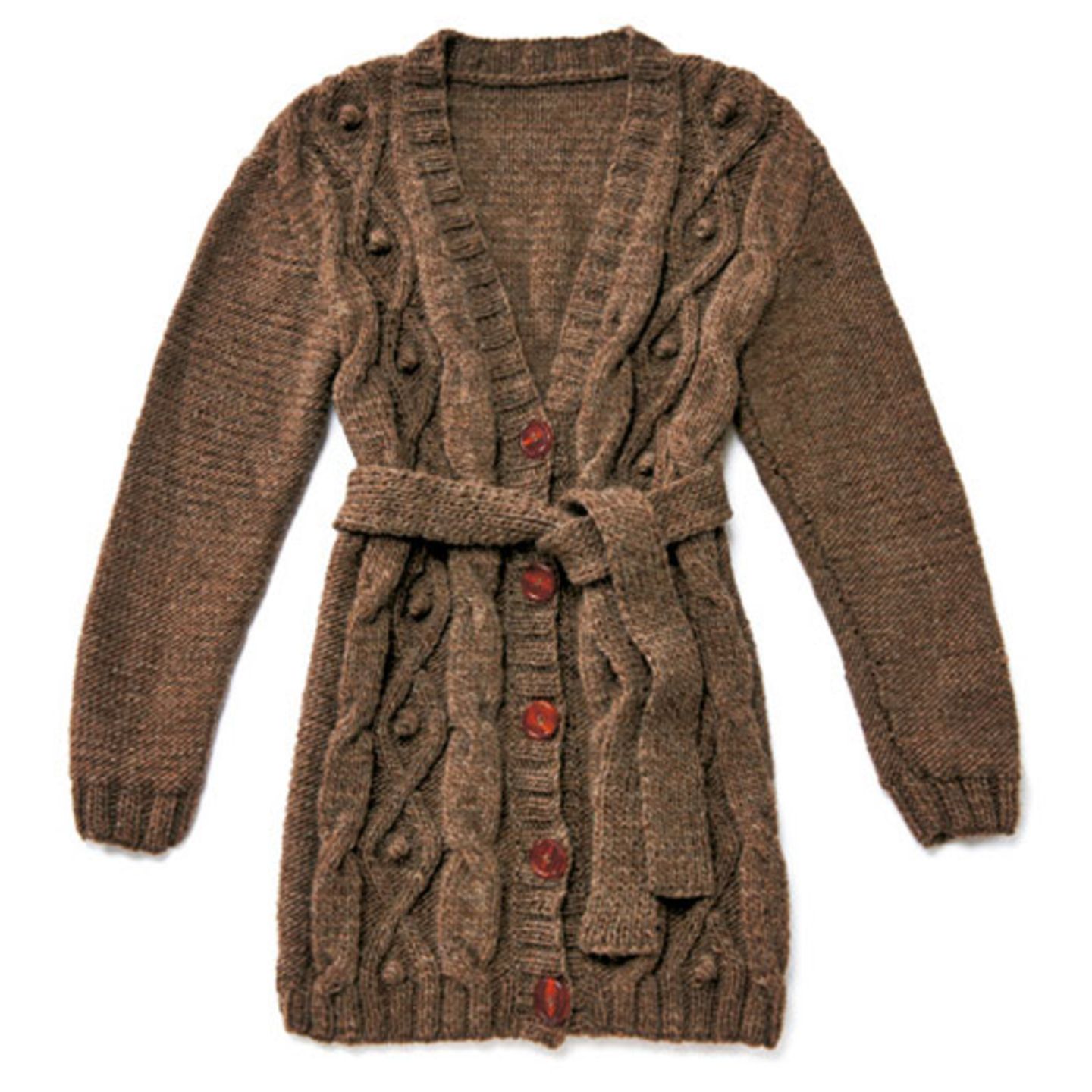 Strickmuster Strickjacke Mit Zopfmuster Stricken Brigitte De