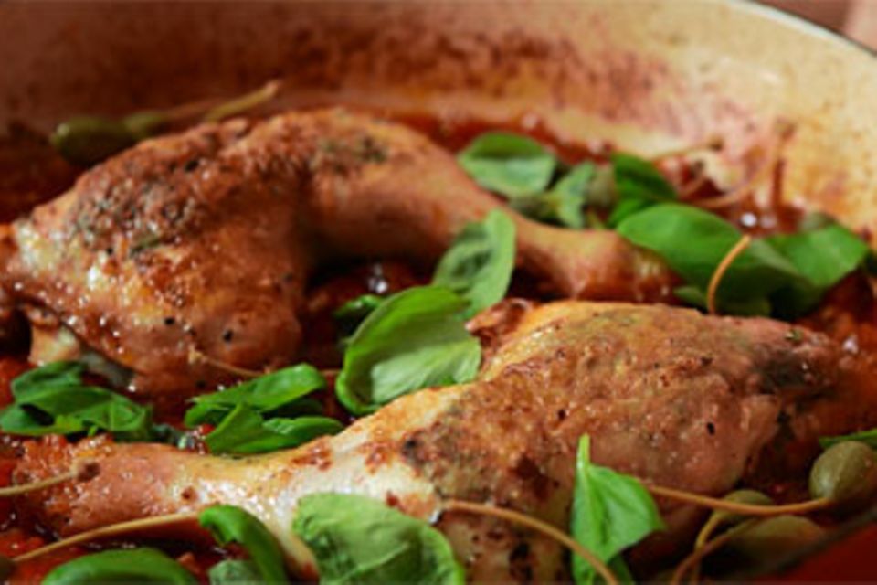 Italienische Hähnchenschenkel