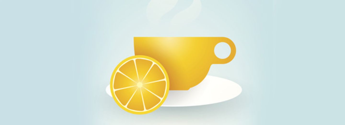 Zitrone im Tee, Obst mit Schokolade - starke Doppel
