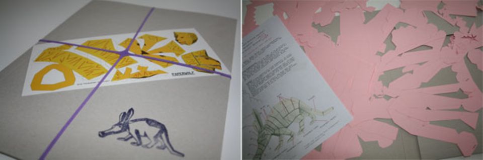 Die Papierteile werden in einem Umschlag (DIN A4) geliefert. Die Papierteile werden in einem Umschlag (DIN A4) geliefert.