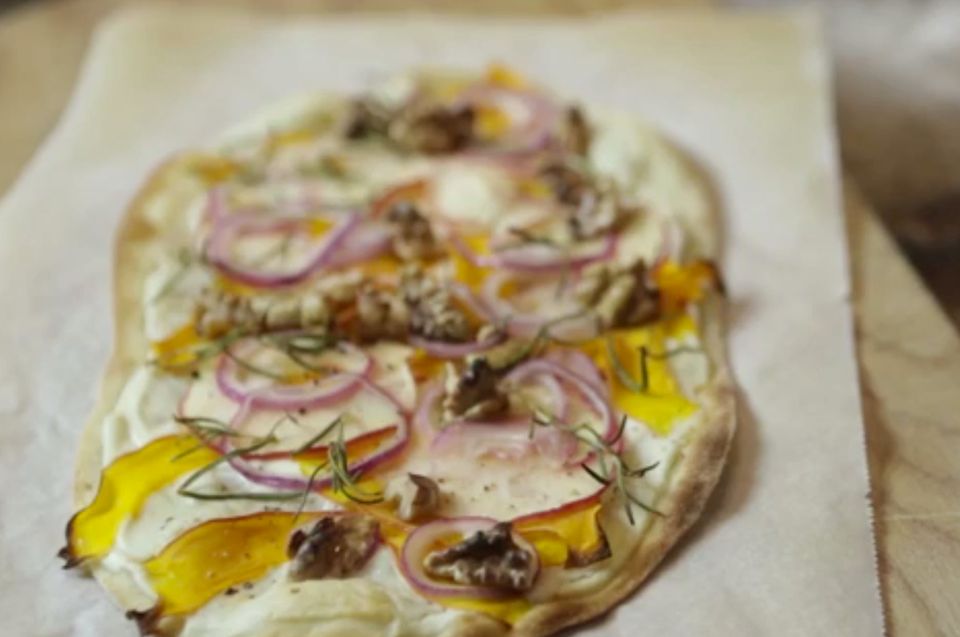 Kürbis-Flammkuchen