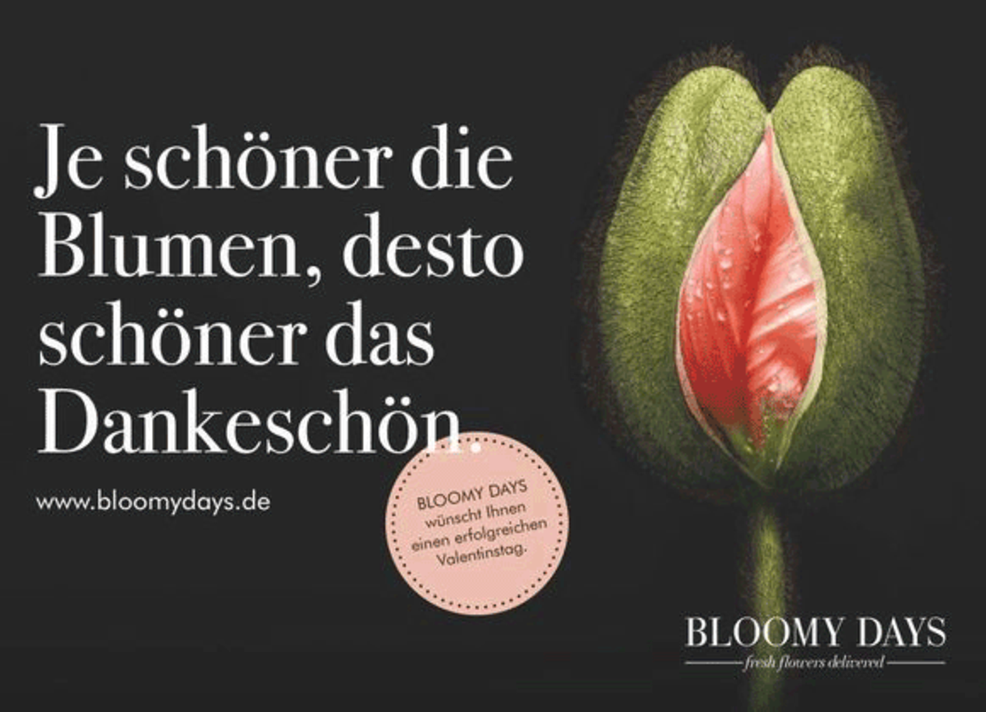Diese Kampagne meint: Wer Blumen schenkt, kriegt Sex!