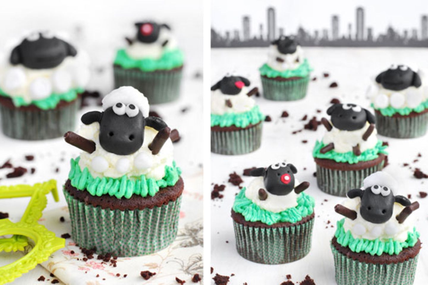 Anleitung Schfchen Cupcakes Backen Schaf Shaun Lsst Gren Brigittede