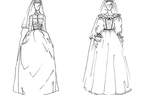 Die Hochzeitskleider der Royals im Wandel der Zeit