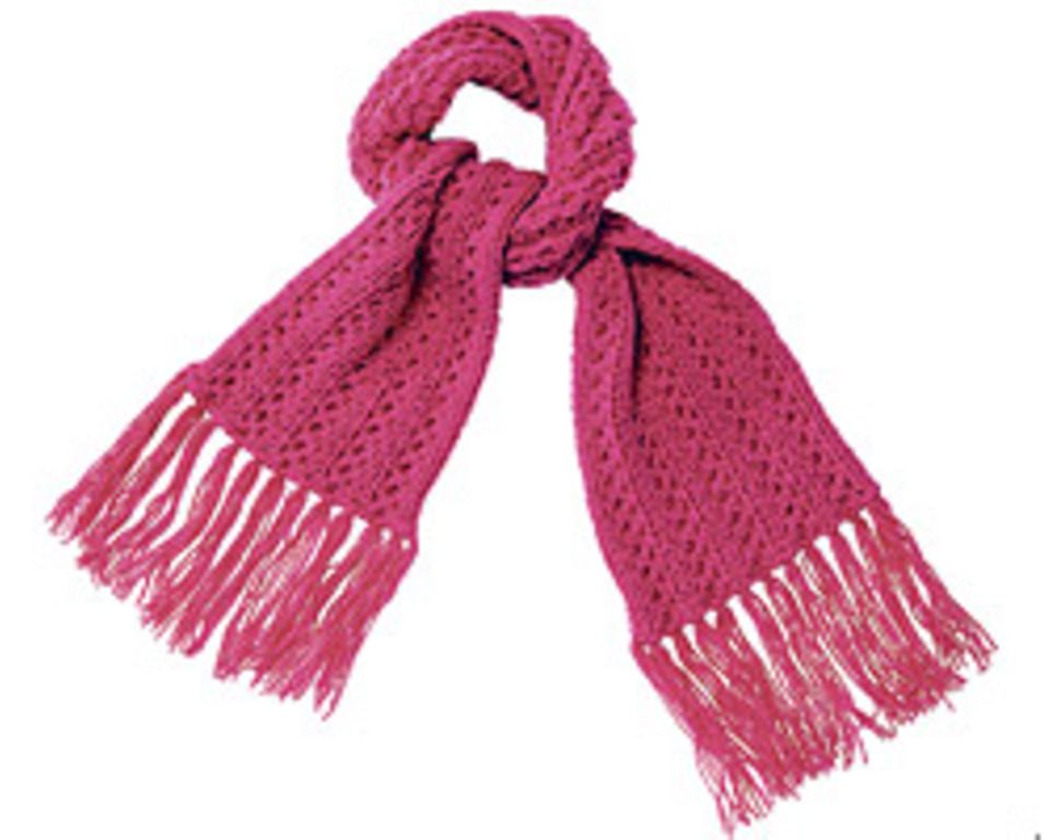 Kinderschal stricken: rosafarbener Schal