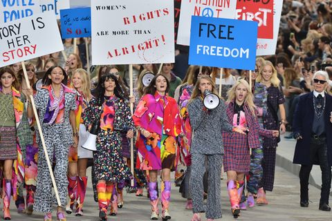 Karl Lagerfeld: Feminismus auf dem Laufsteg