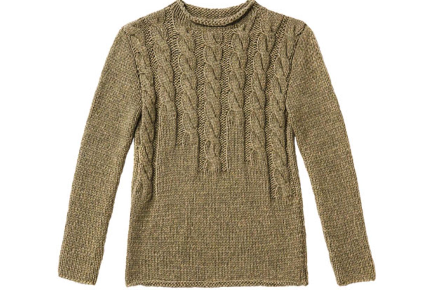 Strickmuster Braunen Pullover Mit Zopfmuster Stricken Brigitte De