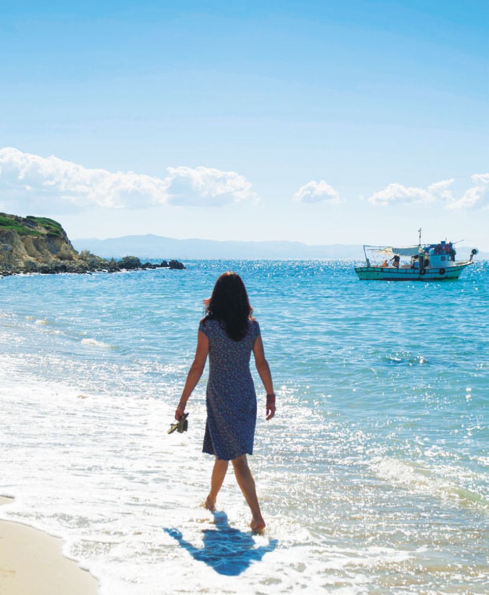 Türkische Ägäis: Am Strand "Ayazma Plaju" auf der Insel Bozcaada Türkische Ägäis: Am Strand "Ayazma Plaju" auf der Insel Bozcaada