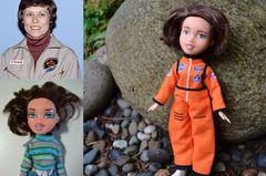 Warum nicht zu den Sternen greifen? Patin für diese Puppe stand Roberta Bondar, die erste Frau aus Kanada, die ins Weltall flog. Warum nicht zu den Sternen greifen? Patin für diese Puppe stand Roberta Bondar, die erste Frau aus Kanada, die ins Weltall flog.