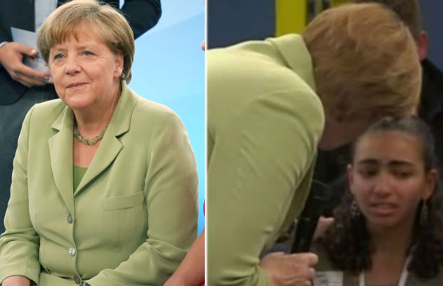 Abschiebung statt Zukunft: Merkel versucht, weinendes Mädchen zu trösten