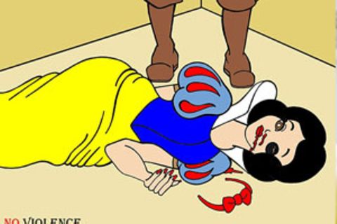 Häusliche Gewalt: Comicfiguren als Opfer
