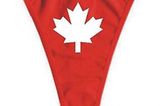Knalliger Slip, hier mit aufgedruckter Kanada-Flagge. Für um 10 Euro bei www.world-of-shirt.de.