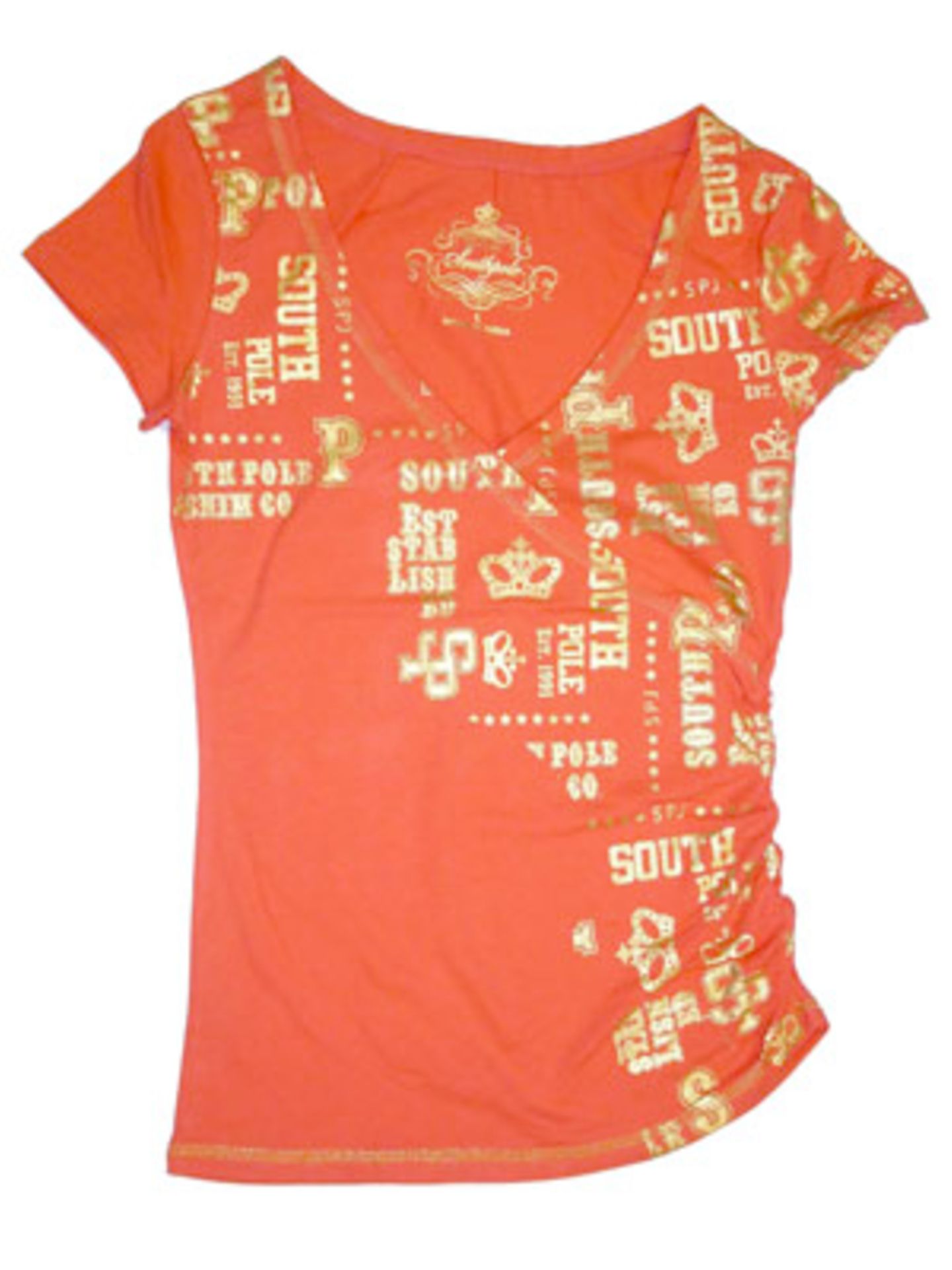 Oranges Shirt mit All-Over Logo-Print; 29,95 Euro; von Southpole
