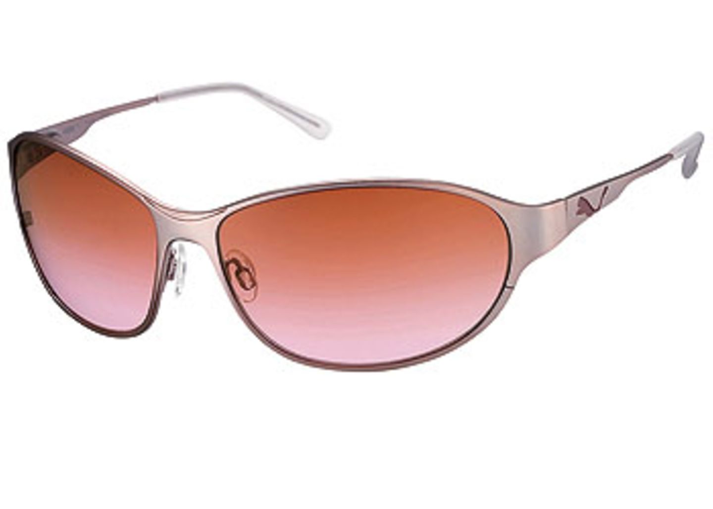Schnittige Brille mit Metalfassung und orangenen Gläsern; 139,00 Euro; von Puma