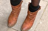 Als kämen sie aus dem wilden Westen: Diese tollen Cowboystiefel gehören Marlu, 16. Die Schülerin aus Hamburg kombiniert ihre Schuhe von Görtz mit schwarzen Stulpen.