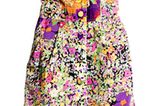 Trägerloses Minikleid mit buntem All-Over-Blumenprint von H&M, um 34,90 Euro.