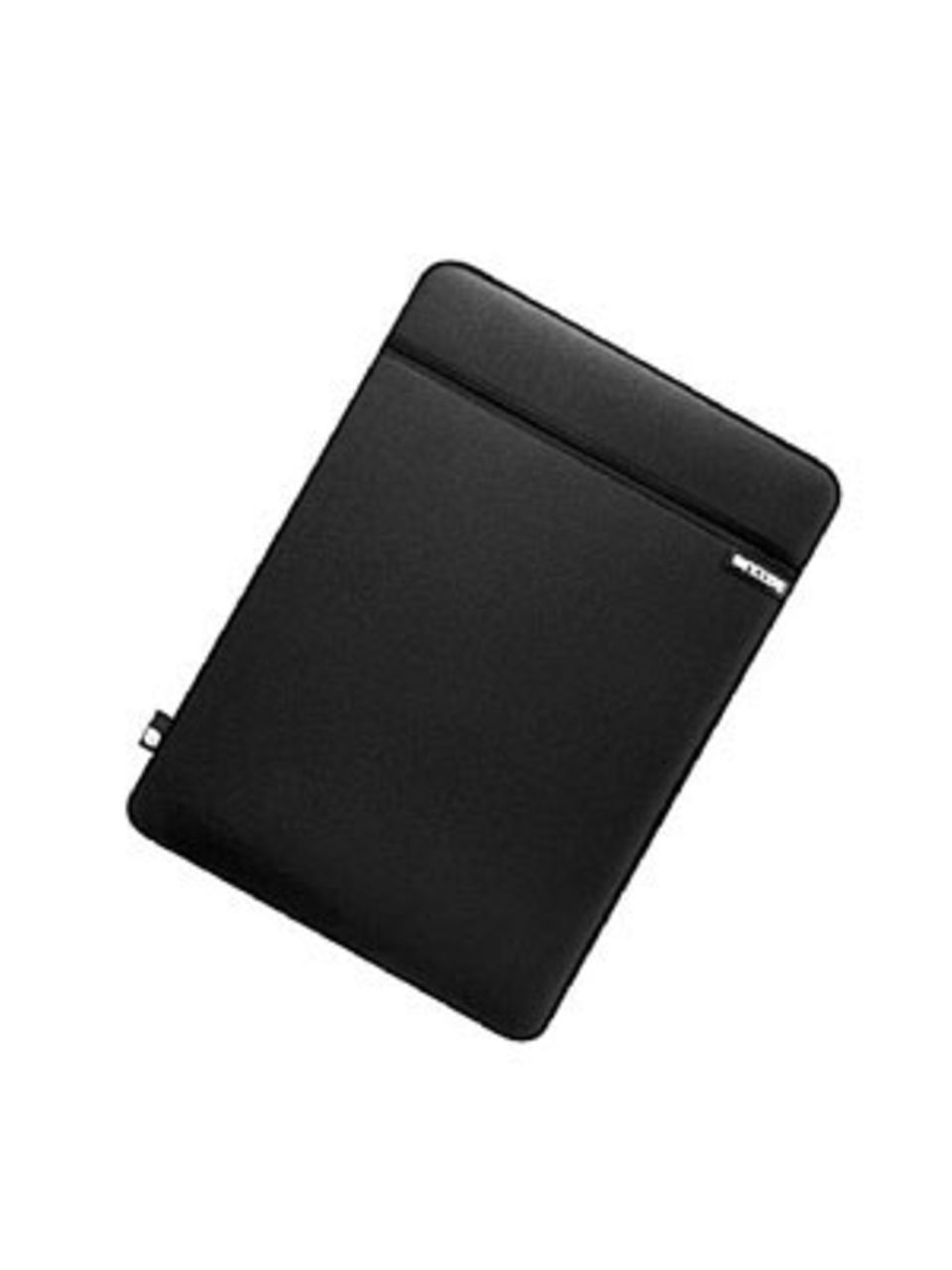 Schwarzes Laptopcase für das Airbook von Mac. Von Inase, um 35 Euro. Über Frontlineshop.