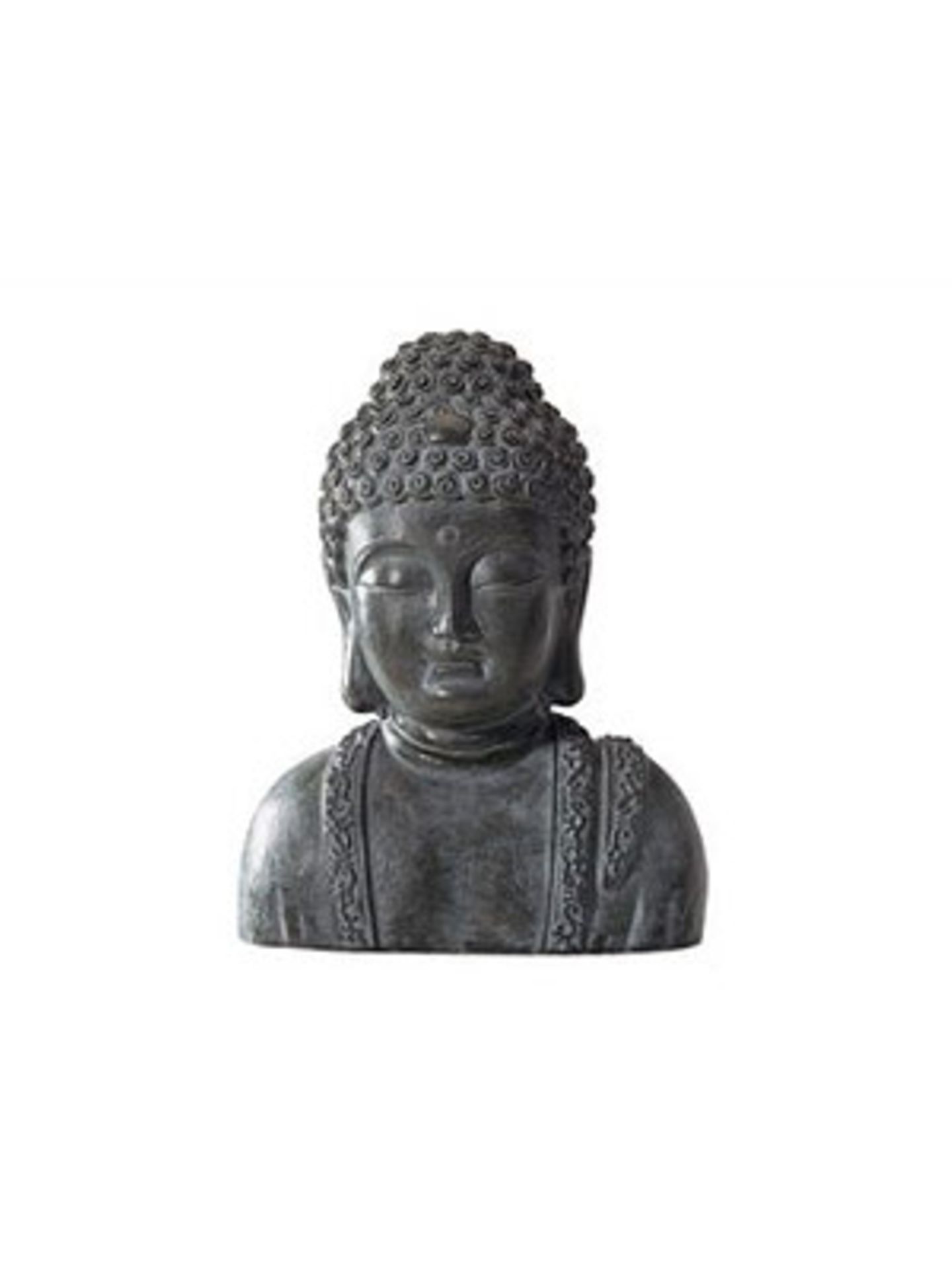 Mit dem Buddha-Kopf aus Kunststein holt ihr euch ein bißchen fernöstlicher Gelassenheit direkt ins Arbeitszimmer. Um 40 Euro bei Otto.