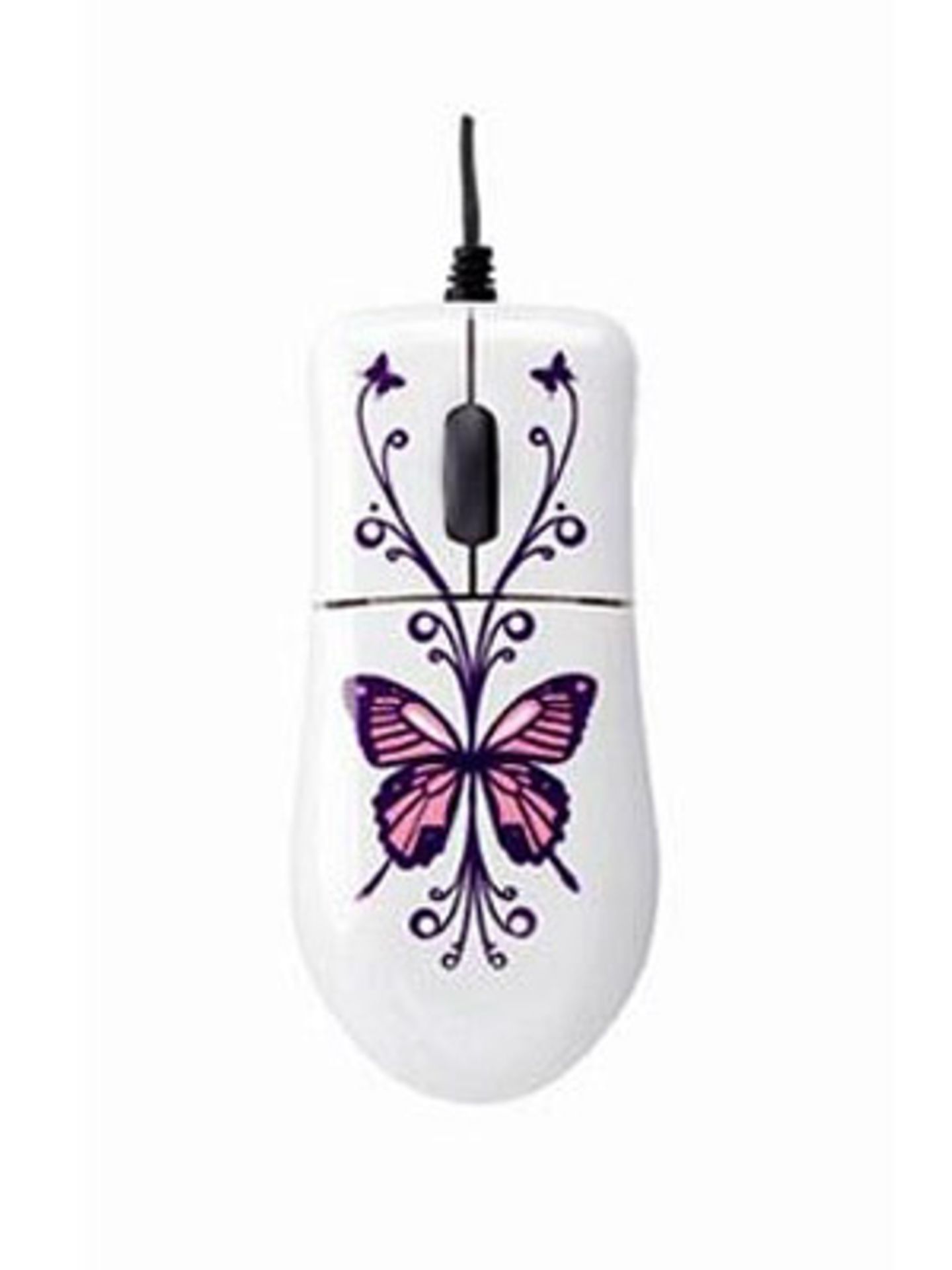Absoluter Hingucker: Maus mit Schmetterling-Deko. Um 30 Euro bei design3000.