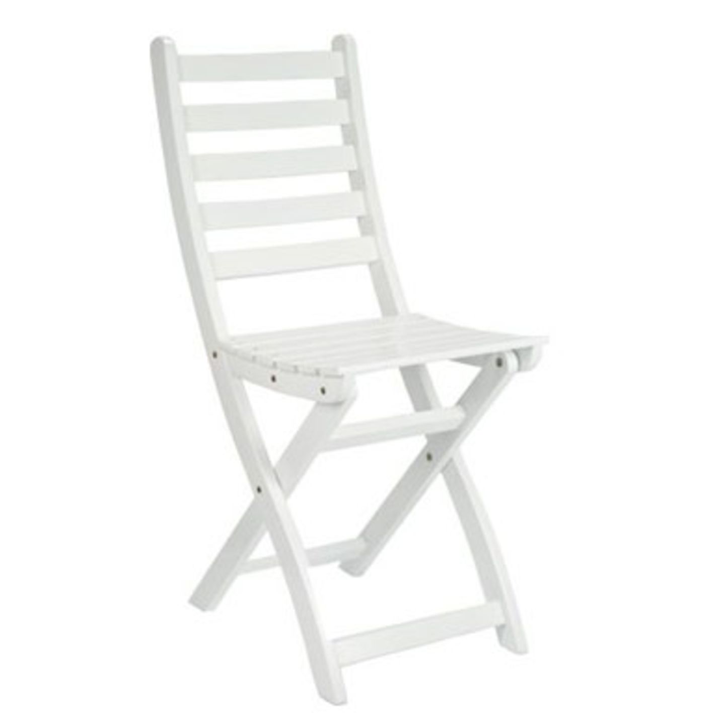 Praktischer und bequemer Klappstuhl in Weiß, Höhe 86 cm, 29,90 Euro zzgl. Versandkosten, zu bestellen unter >> www.butlers.de/shop