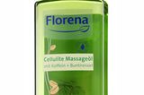 Das Cellulite-Massageöl von Florena mit Koffein und Buntnessel kurbelt die Mikrozirkulation der Haut an. Um 9,50 Euro.