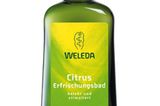 Das Citrus-Bad von Weleda belebt und stimuliert nach einem langen stressigen Tag und verleiht neue Kraft. Um 12 Euro.