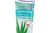 Feuchtigkeitsspendende Handcreme mit Aloe Vera, um 1,60 Euro.