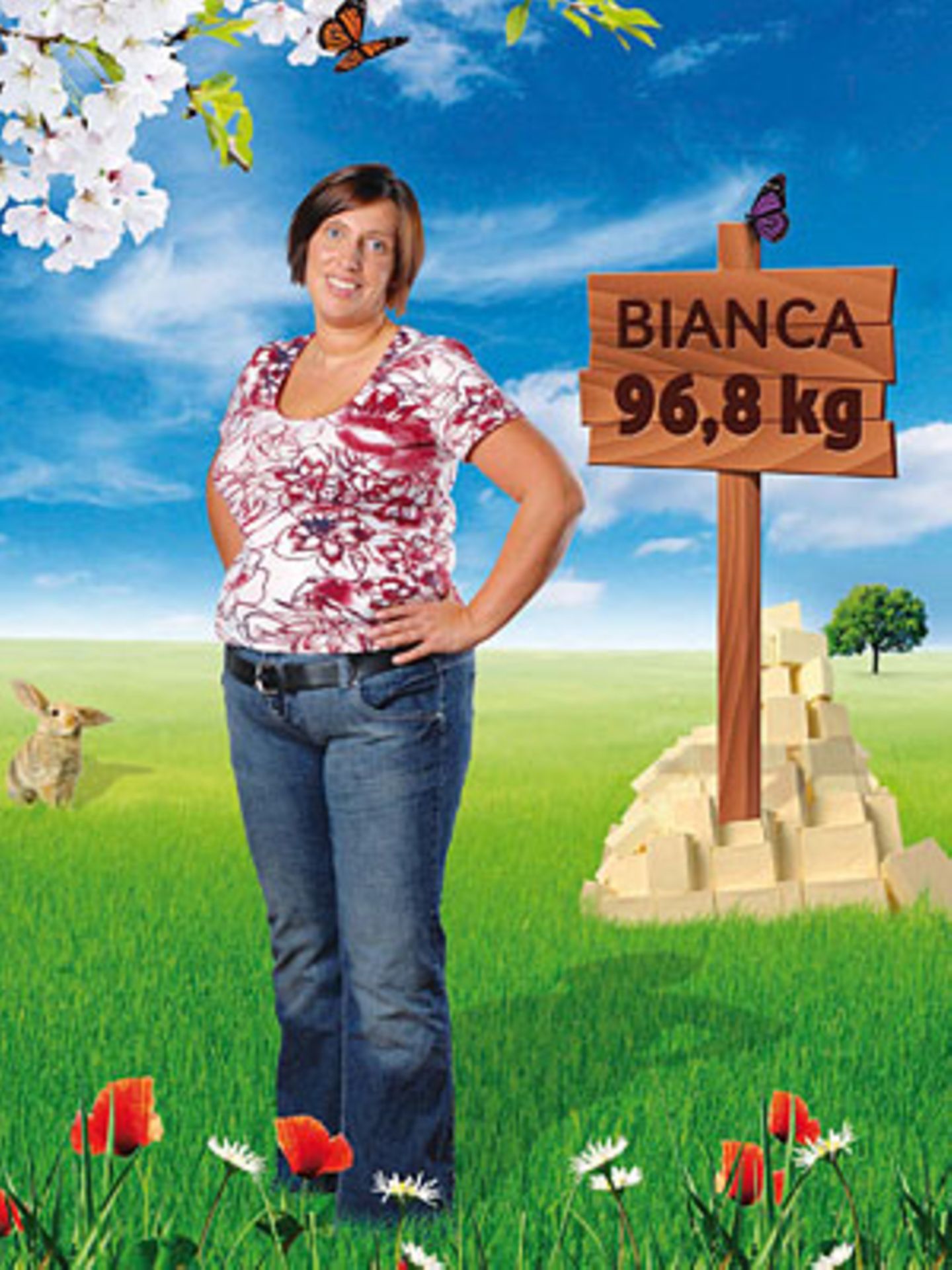 Bianca, 37 "Mein Ziel sind so 69 bis 75 Kilo. Wenn ich weniger als 83 wiege, würde die Krankenkasse sogar eine Bauchstraffung bezahlen."