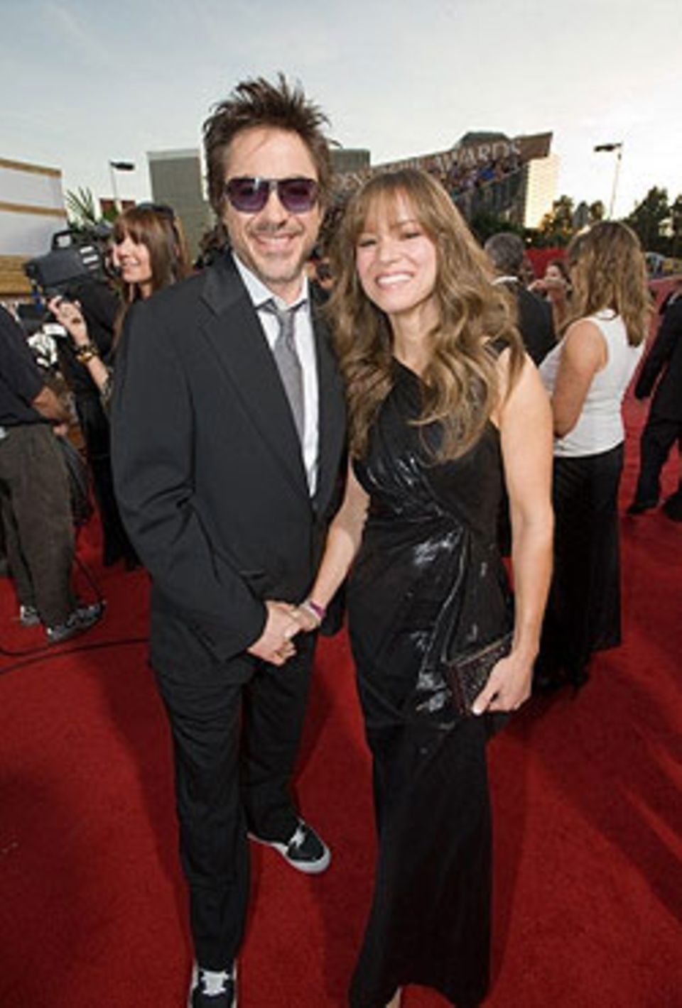 Robert Downey junior und seine Frau Susan. Für seine Rolle in "Ally McBeal" bekam der Schauspieler einst einen Golden Globe.