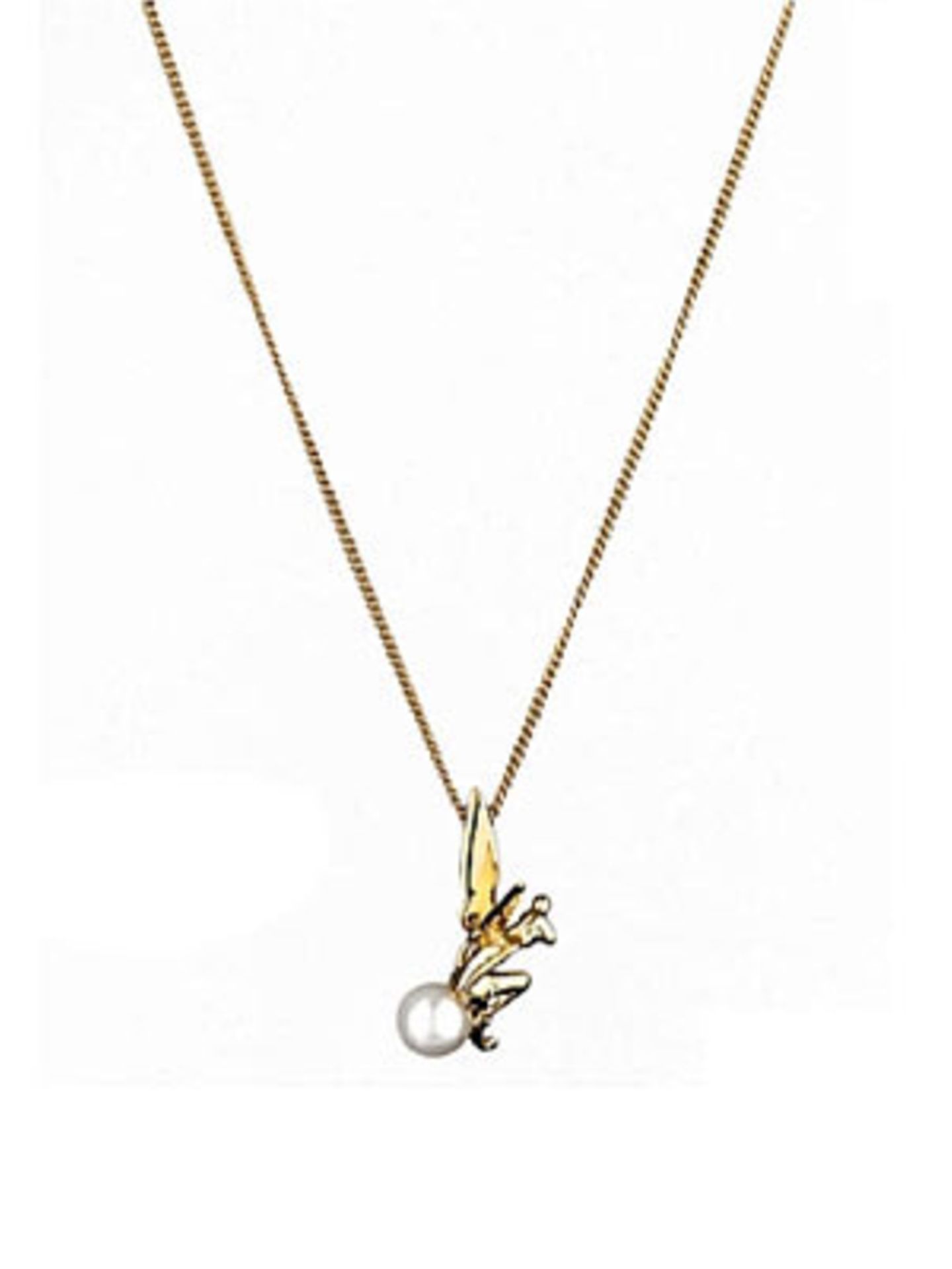 Goldene, auf einer kleinen Perle sitzenden Tinkerbell. Von Disney Couture, um 55 Euro. Über www.frontlineshop.com.