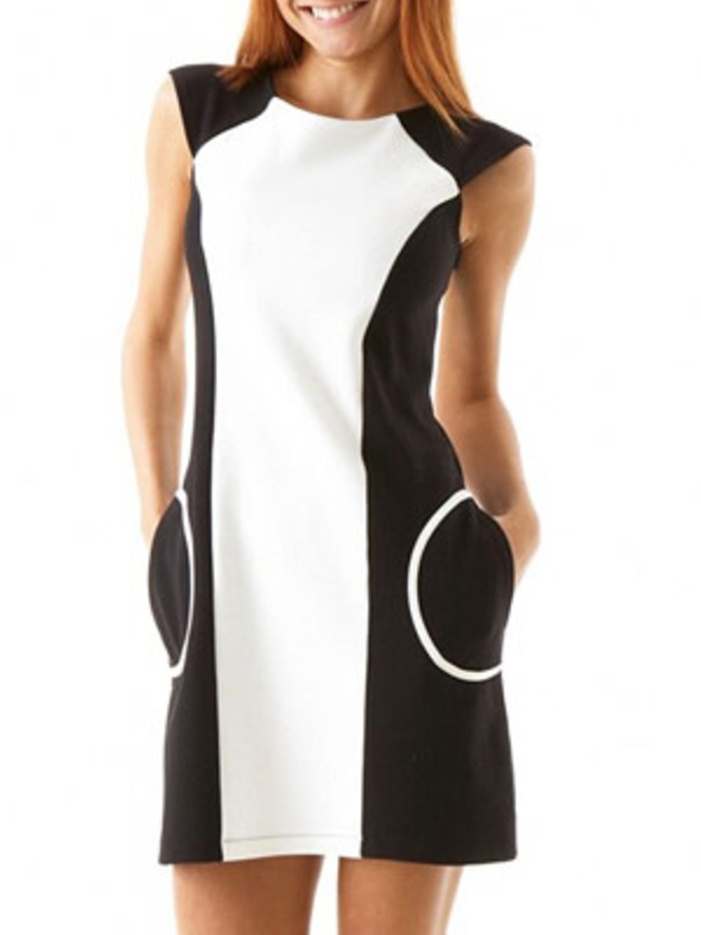 Sixties Kleid in Schwarz-Weiß; ca. 19,90 Euro; von Promod