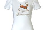 "Alpenglamour"-T-Shirt von Balbina, ca. 40 Euro. Über www.balbina-balbina.de.