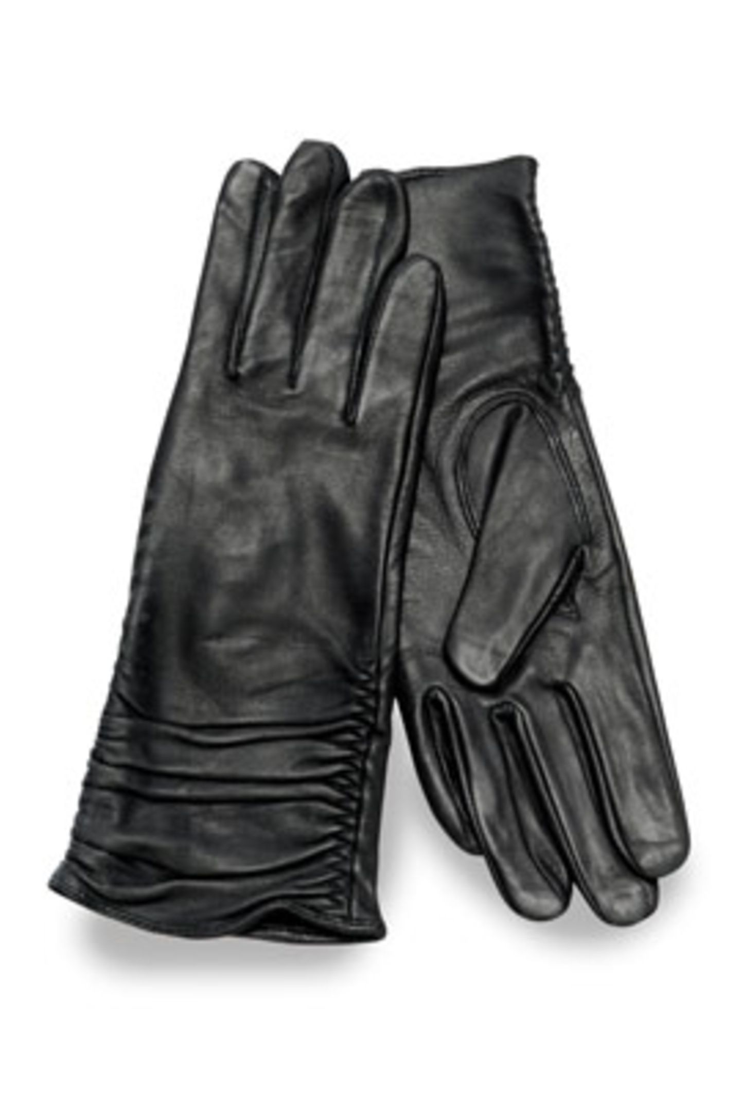 Schwarze Lederhandschuhe; 24,90 Euro; von Orsay
