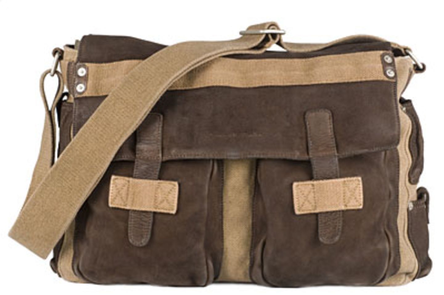 Praktischer Shoulder Bag in einem stilvollen Mix aus Canvas und Leder. Hersteller: Marc O'PoloPreis: 89,90 Euro