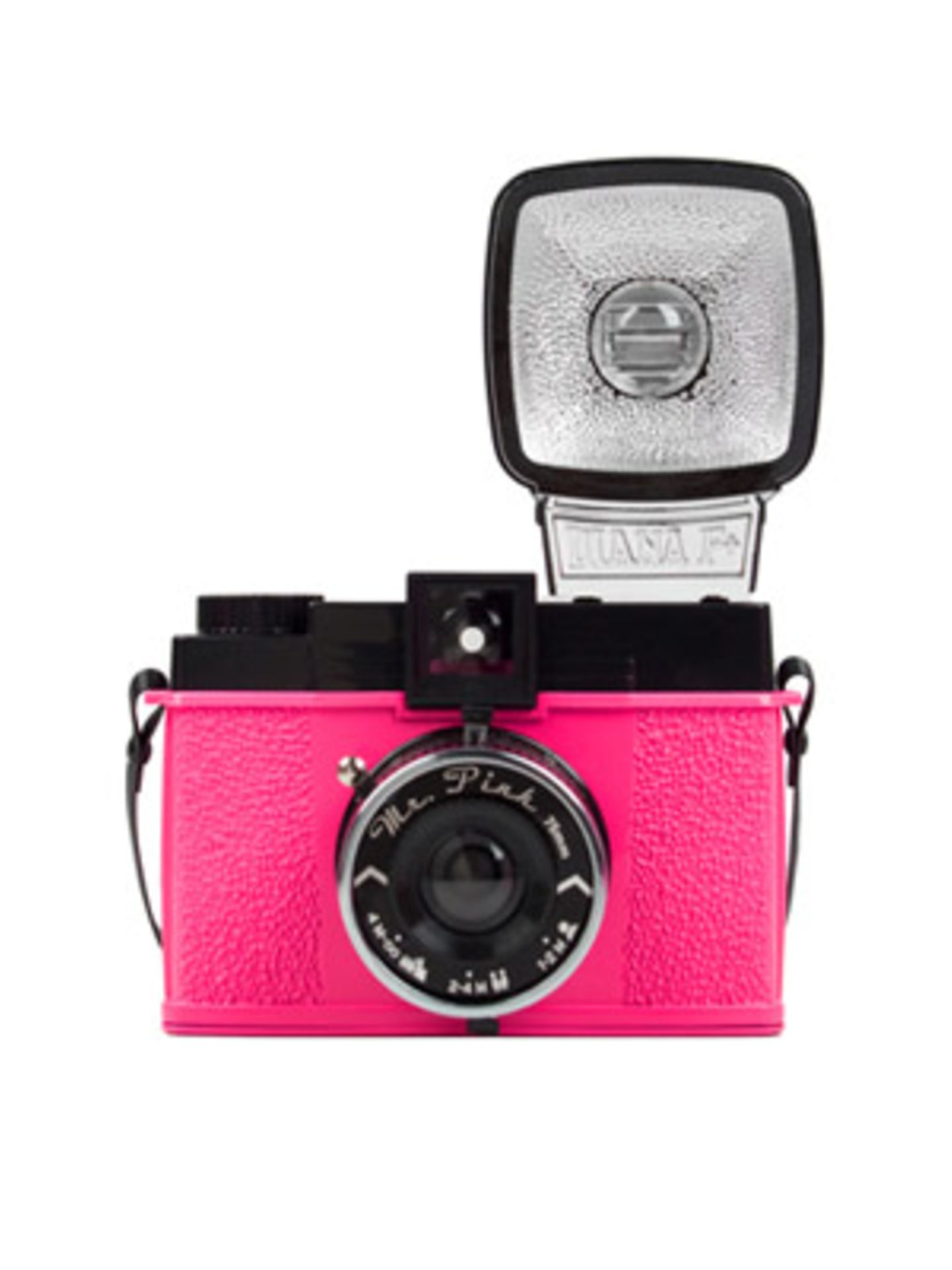Kamera für Liebhaber (und Tussis): Die Lomo-Kamera "Mr. Pink Diana F" macht großartige Urlaubsfotos im Retro-Look. Über www.fredflare.com, um 80 Euro.