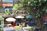 Straßencafés in Chumphon, Südthailand.