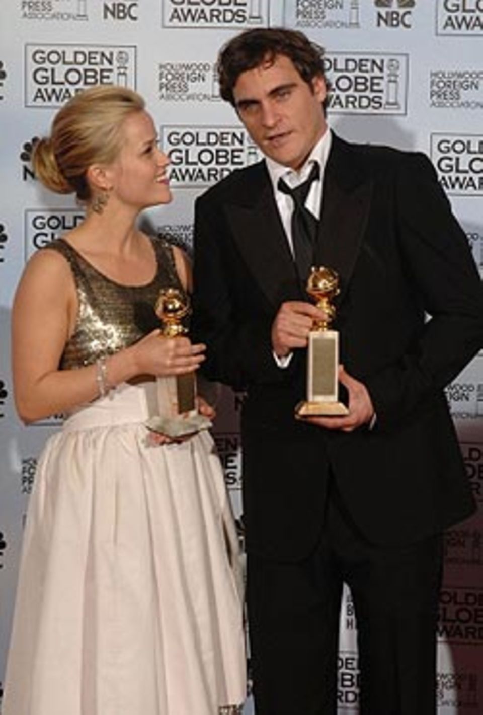 Auch seine Partnerin in "Walk the Line", Reese Witherspoon, bekam den Golden Globe.