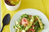Bohnen-Chili & Avocado-Tomaten-Salat auf Rauke