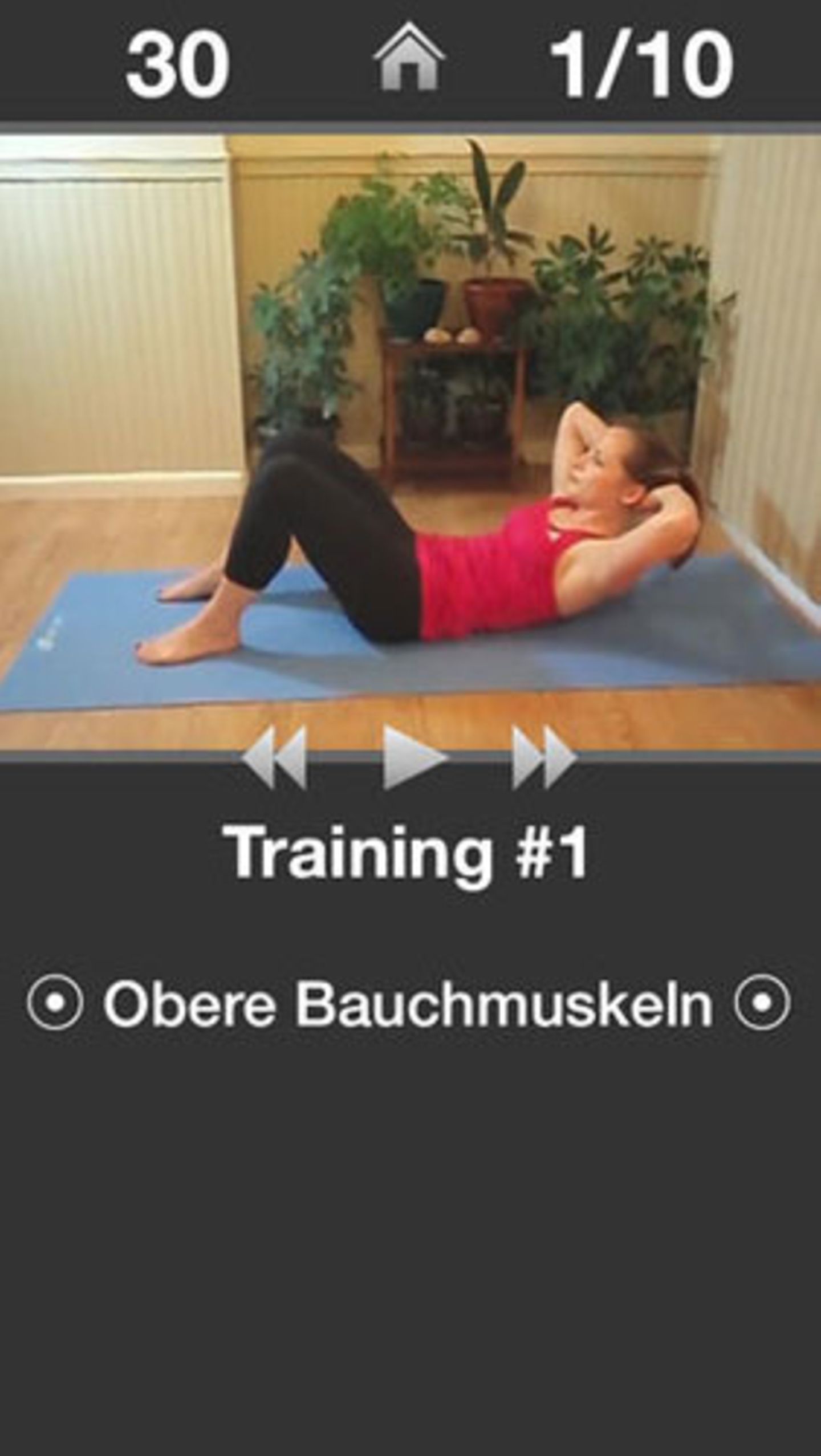 Tägliches Bauchtraining: Fitness-App für einen trainierten Bauch