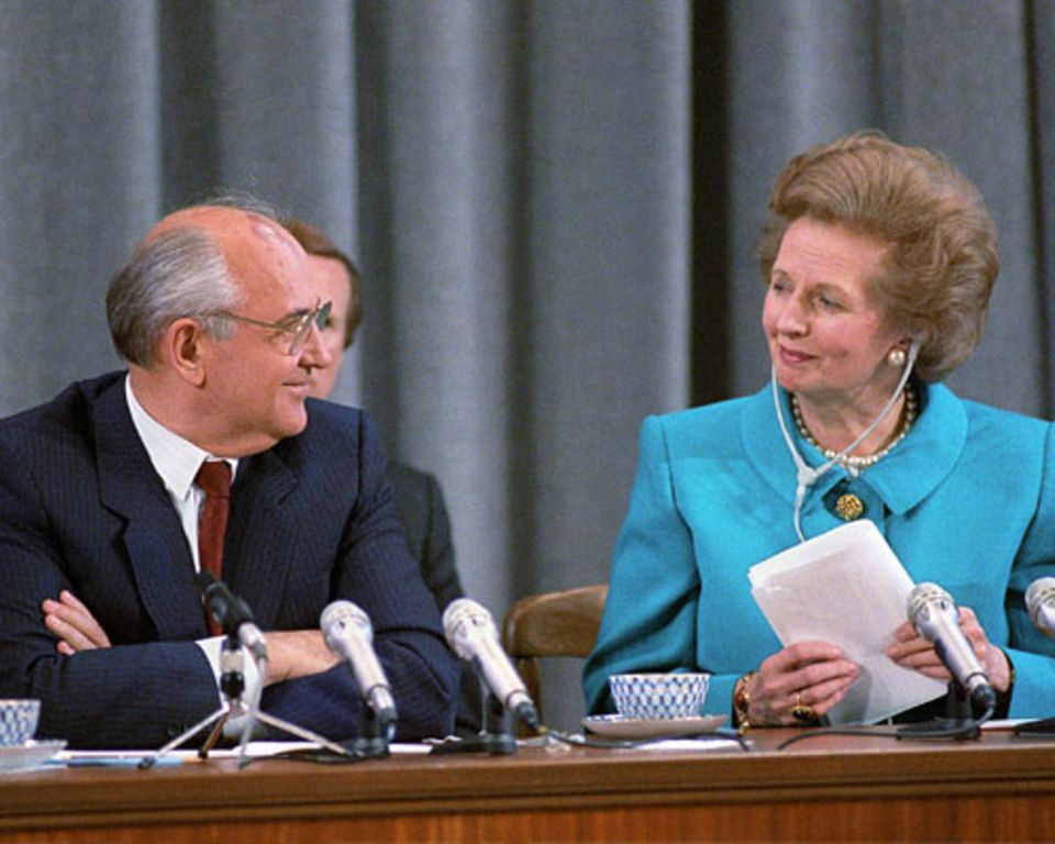 Margaret Thatcher und Michail Gorbatschow